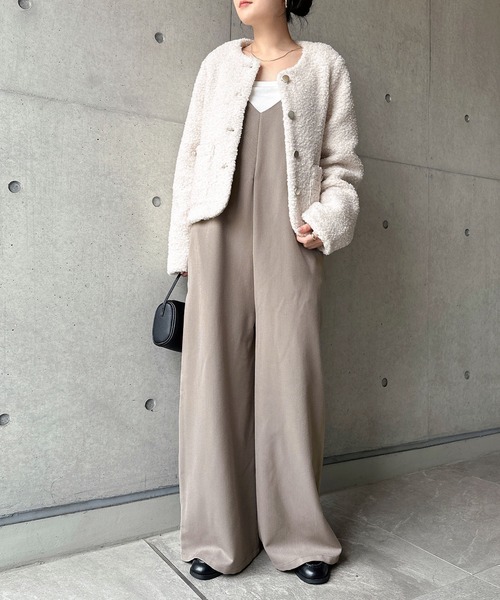 【美品・未使用・未洗濯】PAR ICI ベージュ サロペット フリーサイズ 美品・未使用・未洗濯】PAR ICI ベージュ サロペット