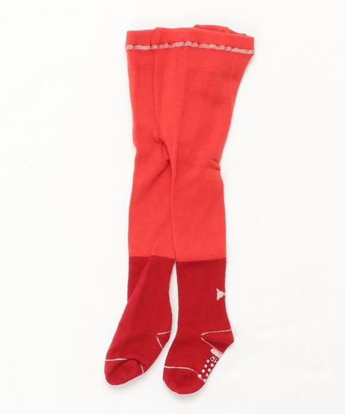 MR（まる）の「[80-140]バイカラータイツ（タイツ/ストッキング・キッズ・ブラック/ネイビー/レッド・SS/S/M）」の3枚目の写真