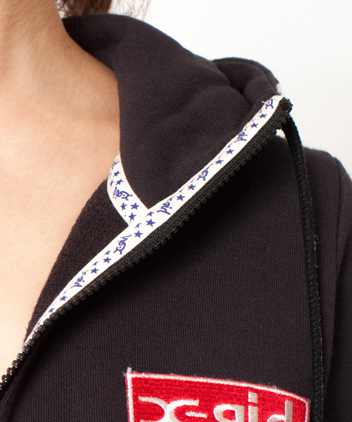 X-girl（エックスガール）の「X-girl VARIOUS SWEAT HOODIE（パーカー・レディース・ホワイト/カモフラージュ/ブラック/アッシュグレー/グリーン/ネイビー/A/B・1/2）」の12枚目の写真