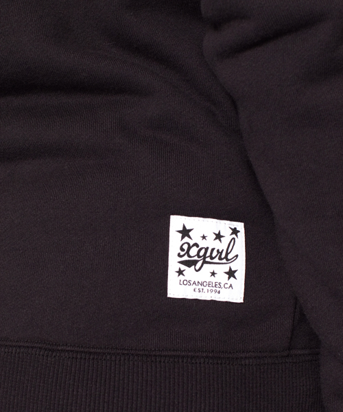 X-girl（エックスガール）の「X-girl VARIOUS SWEAT HOODIE（パーカー・レディース・ホワイト/カモフラージュ/ブラック/アッシュグレー/グリーン/ネイビー/A/B・1/2）」の15枚目の写真