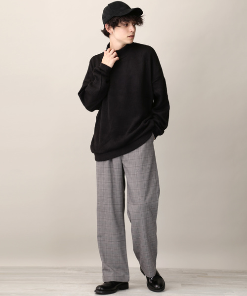 MONO-MART(モノマート)の「ビッグシルエットハイネックシャギーニット(ニット/セーター・メンズ・ホワイト/ブラック/ブラウン/グレー/ワイン・FREE)」の13枚目の写真