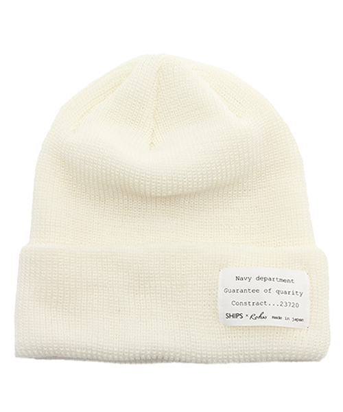 SHIPS for women（シップスフォーウィメン）の「Rohw Master Product/SHIPS ニットキャップ（ニットキャップ/ビーニー・レディース・チャコールグレー/ワイン/イエロー/グリーン/ネイビー/ナチュラル/ブラック/ライトグリーン/サンドベージュ/ダークグレー/コバルトブルー/グレー系その他・ONE SIZE）」の6枚目の写真