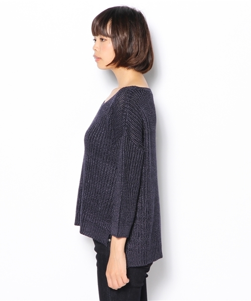 SHIPS for women（シップスフォーウィメン）の「★★アゼ ビッグプルオーバー（ニット/セーター・レディース・ライトホワイト/キャメル/ネイビー・ONE SIZE）」の5枚目の写真