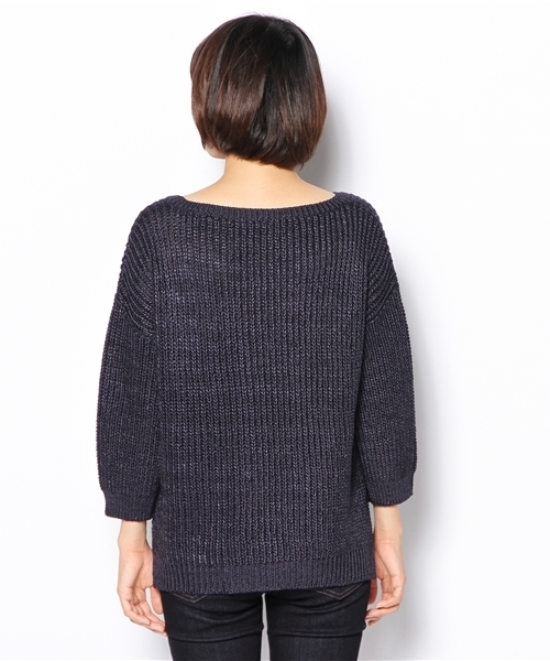 SHIPS for women（シップスフォーウィメン）の「★★アゼ ビッグプルオーバー（ニット/セーター・レディース・ライトホワイト/キャメル/ネイビー・ONE SIZE）」の6枚目の写真