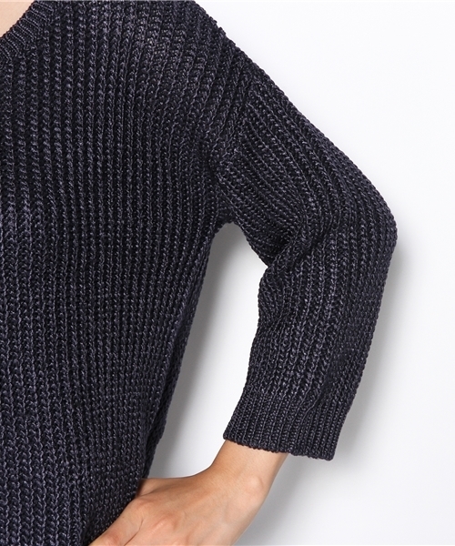 SHIPS for women（シップスフォーウィメン）の「★★アゼ ビッグプルオーバー（ニット/セーター・レディース・ライトホワイト/キャメル/ネイビー・ONE SIZE）」の8枚目の写真