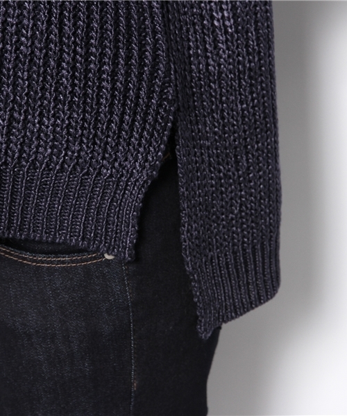 SHIPS for women（シップスフォーウィメン）の「★★アゼ ビッグプルオーバー（ニット/セーター・レディース・ライトホワイト/キャメル/ネイビー・ONE SIZE）」の9枚目の写真