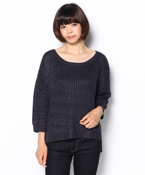 SHIPS for women（シップスフォーウィメン）の「★★アゼ ビッグプルオーバー（ニット/セーター・レディース・ライトホワイト/キャメル/ネイビー・ONE SIZE）」の13枚目の写真