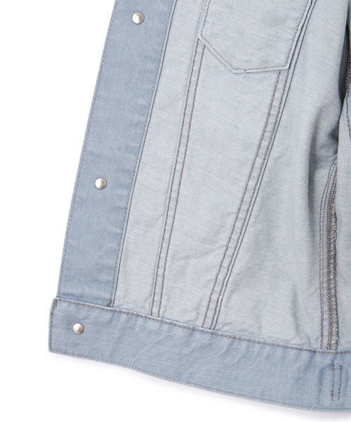 JILL STUART（ジルスチュアート）の「◆《JILL JEAN》キャンディスリーブデニムジャケット（ブルゾン・レディース・ホワイト/ブルー・SMALL/MEDIUM）」の3枚目の写真