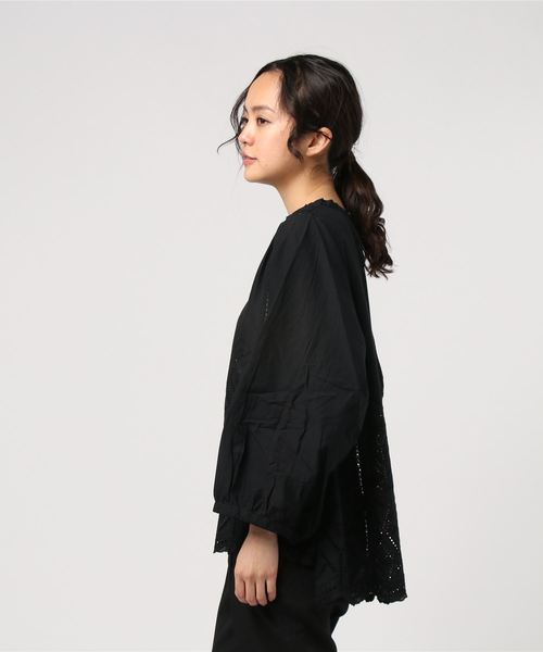 チャイハネ（チャイハネ）の「【チャイハネ】カットワークレーストップス（シャツ/ブラウス・レディース・ホワイト/ブラック/パープル/グリーン・FREE）」の6枚目の写真