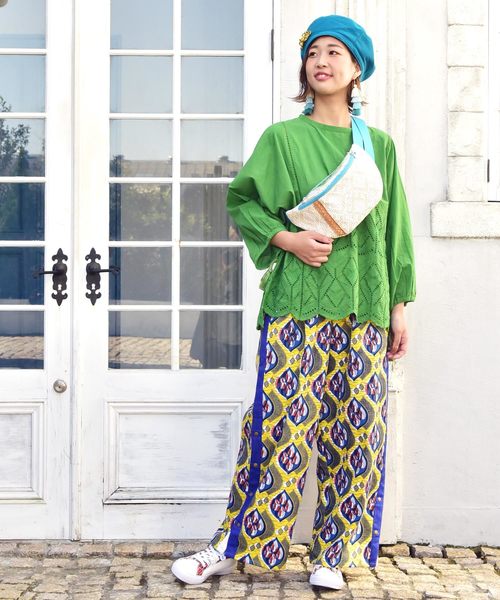 チャイハネ（チャイハネ）の「【チャイハネ】カットワークレーストップス（シャツ/ブラウス・レディース・ホワイト/ブラック/パープル/グリーン・FREE）」の14枚目の写真