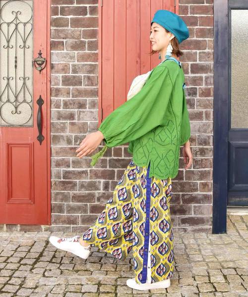 チャイハネ（チャイハネ）の「【チャイハネ】カットワークレーストップス（シャツ/ブラウス・レディース・ホワイト/ブラック/パープル/グリーン・FREE）」の15枚目の写真