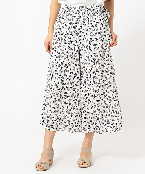 COMME CA ISM(コムサイズム)の「〔ONIGIRI〕花柄プリント楊柳シフォン ワイドパンツ(その他パンツ・レディース・ホワイト/ネイビー・LARGE/MEDIUM/SMALL)」の12枚目の写真