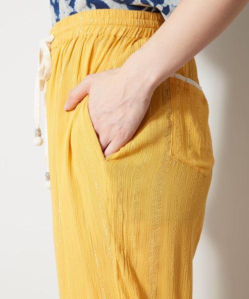 チャイハネ（チャイハネ）の「【チャイハネ】ラメラインフリンジパンツ（その他パンツ・レディース・ホワイト/ネイビー/ブルー/マスタード・FREE）」の19枚目の写真