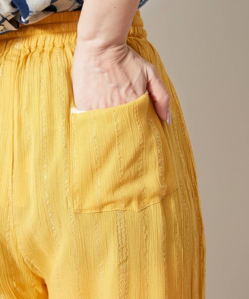 チャイハネ（チャイハネ）の「【チャイハネ】ラメラインフリンジパンツ（その他パンツ・レディース・ホワイト/ネイビー/ブルー/マスタード・FREE）」の20枚目の写真