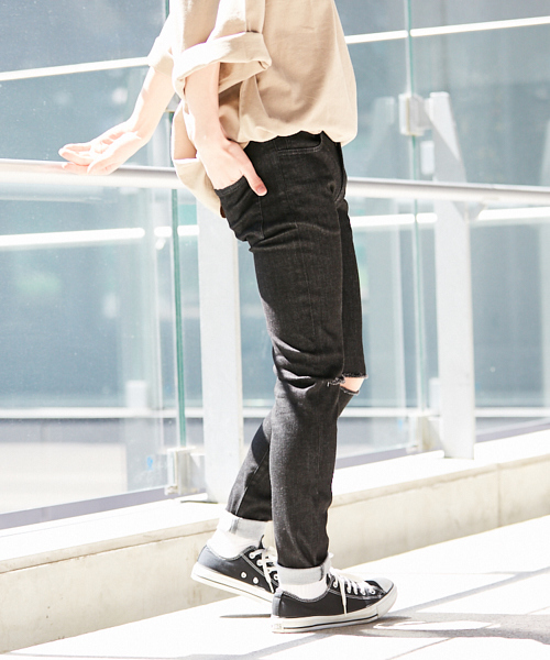 kutir(クティール)の「ウルトラストレッチスキニーデニムパンツ(デニムパンツ・メンズ・ブラック/ブラック系その他・SMALL/MEDIUM/LARGE)」の8枚目の写真