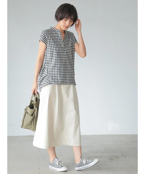 AMERICAN HOLIC（アメリカンホリック）の「綿ツイルバックポケットスカート（スカート・レディース・ライトベージュ/カーキ/ネイビー・L/M）」の20枚目の写真