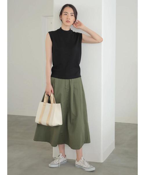 AMERICAN HOLIC（アメリカンホリック）の「綿ツイルバックポケットスカート（スカート・レディース・ライトベージュ/カーキ/ネイビー・L/M）」の5枚目の写真