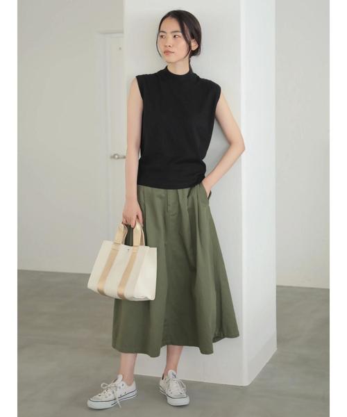 AMERICAN HOLIC（アメリカンホリック）の「綿ツイルバックポケットスカート（スカート・レディース・ライトベージュ/カーキ/ネイビー・L/M）」の11枚目の写真