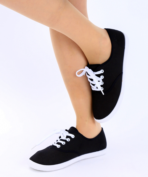 WEGO（ウィゴー）の「WEGO/キャンバススニーカー（スニーカー・レディース・ホワイト/ブラック/イエロー/ピンク/パープル・23.5/24.5）」の2枚目の写真