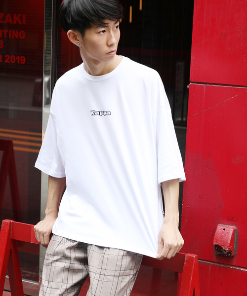 Kappa（カッパ）の「Kappa 別注 ブランドロゴ グラフィック ビッグTシャツ 半袖 ユニセックス（Tシャツ/カットソー・メンズ・ホワイト/ブラック/ベージュ/A・S/M/L/XL）」の19枚目の写真