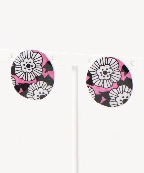 tone(トーン)の「【Beauty bell】レトロ花柄ピアス(ピアス(両耳用)・レディース・イエロー/グリーン/レッド/パープル・FREE)」の1枚目の写真