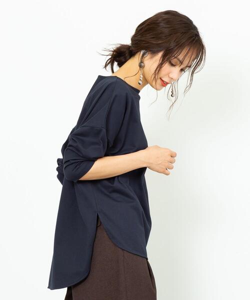 coen（コーエン）の「【WEB限定カラー】ボートネックシャツテールカットソー#（Tシャツ/カットソー・レディース・オフホワイト/ブラック/ベージュ/ブラウン/ネイビー/ナチュラル/ライトブルー/ケリー/コバルトブルー/ダークグレー・FREE）」の22枚目の写真