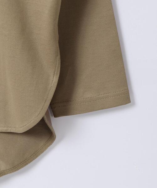 coen（コーエン）の「【WEB限定カラー】ボートネックシャツテールカットソー#（Tシャツ/カットソー・レディース・オフホワイト/ブラック/ベージュ/ブラウン/ネイビー/ナチュラル/ライトブルー/ケリー/コバルトブルー/ダークグレー・FREE）」の11枚目の写真