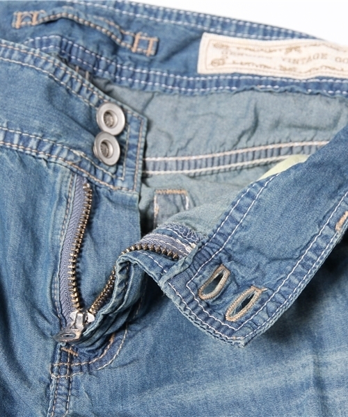 goa(ゴア)の「4ozデニム スーパーバギーパンツ(デニムパンツ・レディース・インディゴブルー・1/2)」の5枚目の写真