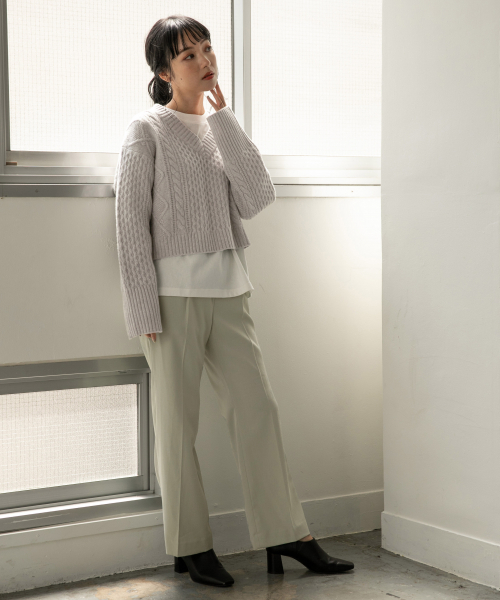 LOWRYS FARM(ローリーズファーム)の「7Gイタリーバックリボンプルオーバー 840679(ニット/セーター・レディース・グレー/ブラウン/ブルー・FREE)」の13枚目の写真