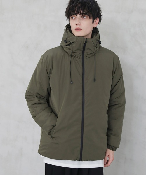 セール】ボリュームハイネック 中綿 アウター ジャケット（ダウン