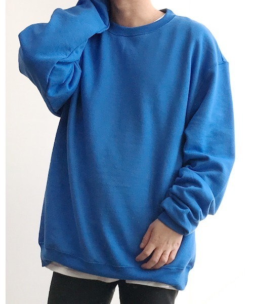 Champion(チャンピオン)の「Champion(チャンピオン) / オーバーサイズ プルオーバー クルーネック スウェット S600 コットン 9.0オンス(スウェット・メンズ・ライトグレー/チャコール/ロイヤルブルー/マルーン/グリーン系その他/杢グレー/ゴールド/オレンジ/レッド/ネイビー/ブラック/ホワイト・S/M/L/XL)」の8枚目の写真