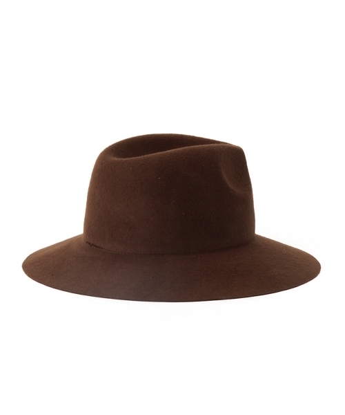 Ray BEAMS（レイビームス）の「Ray BEAMS / フェルトツバヒロ 中折 HAT（ハット・レディース・ブラック/ブラウン/グレー・ONE SIZE）」の11枚目の写真
