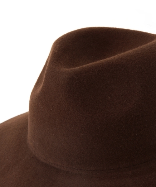 Ray BEAMS（レイビームス）の「Ray BEAMS / フェルトツバヒロ 中折 HAT（ハット・レディース・ブラック/ブラウン/グレー・ONE SIZE）」の4枚目の写真