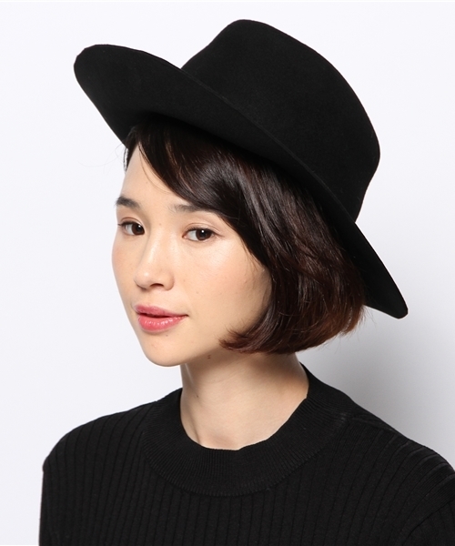 Ray BEAMS（レイビームス）の「Ray BEAMS / フェルトツバヒロ 中折 HAT（ハット・レディース・ブラック/ブラウン/グレー・ONE SIZE）」の18枚目の写真