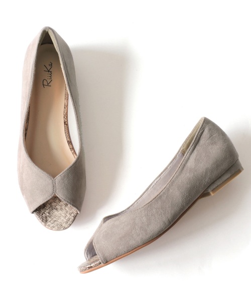 RiiiKa(リーカ)の「オープントゥフラットパンプス【RiiiKa/リーカ】(パンプス・レディース・ブラック/グレー/レッド/シルバー・LL/S/M/L)」の19枚目の写真