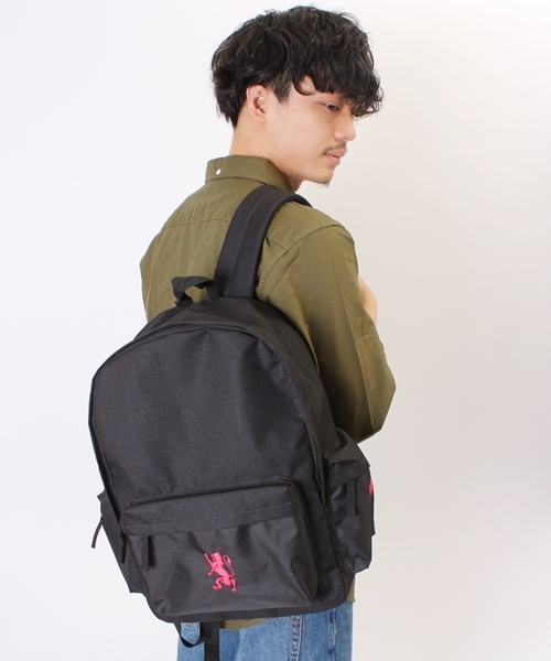 GIORDANO（ジョルダーノ）の「[GIORDANO]ライオン刺繍ナンバリングリュック（バックパック/リュック・メンズ・ブラック/グリーン/ネイビー/ピンク/レッド・FREE）」の6枚目の写真