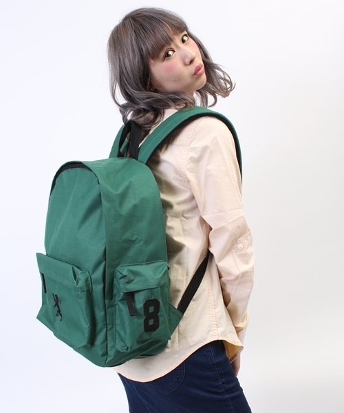 GIORDANO（ジョルダーノ）の「[GIORDANO]ライオン刺繍ナンバリングリュック（バックパック/リュック・メンズ・ブラック/グリーン/ネイビー/ピンク/レッド・FREE）」の7枚目の写真