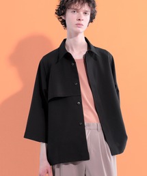 EMMA CLOTHES | ポリトロ ビッグシルエットヨークトレンチシャツ (EMMA CLOTHES)(シャツ/ブラウス)