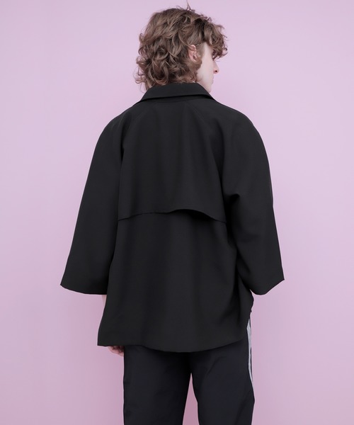 EMMA CLOTHES（エマクローズ）の「ポリトロ ビッグシルエットヨークトレンチシャツ (EMMA CLOTHES)（シャツ/ブラウス・メンズ・ライトグレー/ブラック/グレー系その他/ベージュ系その他・FREE）」の6枚目の写真