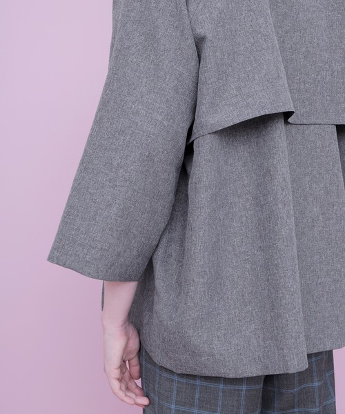 EMMA CLOTHES（エマクローズ）の「ポリトロ ビッグシルエットヨークトレンチシャツ (EMMA CLOTHES)（シャツ/ブラウス・メンズ・ライトグレー/ブラック/グレー系その他/ベージュ系その他・FREE）」の17枚目の写真