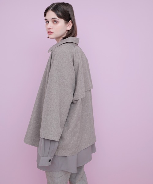 EMMA CLOTHES（エマクローズ）の「ポリトロ ビッグシルエットヨークトレンチシャツ (EMMA CLOTHES)（シャツ/ブラウス・メンズ・ライトグレー/ブラック/グレー系その他/ベージュ系その他・FREE）」の22枚目の写真