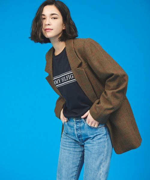 TOMMY HILFIGER（トミーヒルフィガー）の「【オンライン限定】ロープ ストライプ ロゴ Tシャツ ロゴ Tee カットソー カジュアル 半袖 Tシャツ（Tシャツ/カットソー・メンズ・ライトブルー/ネイビー/ホワイト・LARGE/MEDIUM/SMALL/X-LARGE）」の16枚目の写真