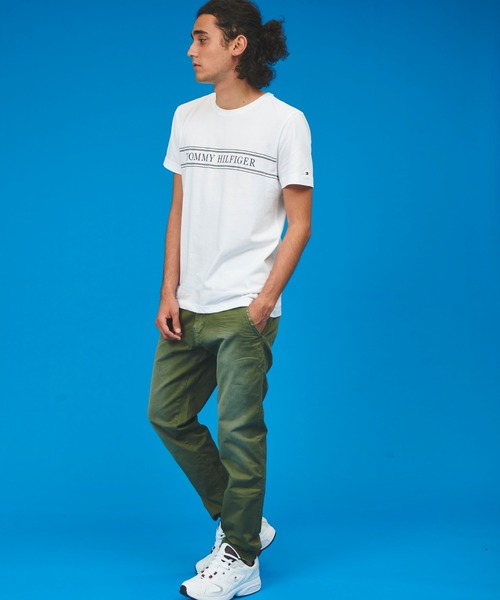 TOMMY HILFIGER（トミーヒルフィガー）の「【オンライン限定】ロープ ストライプ ロゴ Tシャツ ロゴ Tee カットソー カジュアル 半袖 Tシャツ（Tシャツ/カットソー・メンズ・ライトブルー/ネイビー/ホワイト・LARGE/MEDIUM/SMALL/X-LARGE）」の18枚目の写真