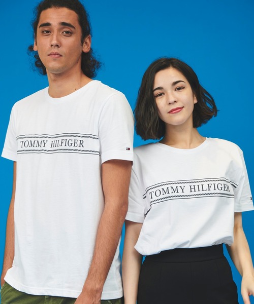 TOMMY HILFIGER（トミーヒルフィガー）の「【オンライン限定】ロープ ストライプ ロゴ Tシャツ ロゴ Tee カットソー カジュアル 半袖 Tシャツ（Tシャツ/カットソー・メンズ・ライトブルー/ネイビー/ホワイト・LARGE/MEDIUM/SMALL/X-LARGE）」の6枚目の写真