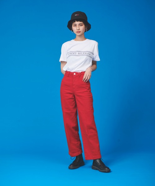 TOMMY HILFIGER（トミーヒルフィガー）の「【オンライン限定】ロープ ストライプ ロゴ Tシャツ ロゴ Tee カットソー カジュアル 半袖 Tシャツ（Tシャツ/カットソー・メンズ・ライトブルー/ネイビー/ホワイト・LARGE/MEDIUM/SMALL/X-LARGE）」の7枚目の写真