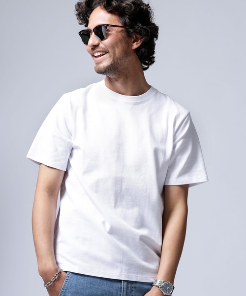 nano・universe(ナノユニバース)の「快適男 カノコクルーネックTシャツ(一部WEB限定カラー)(Tシャツ/カットソー)」|ホワイト
