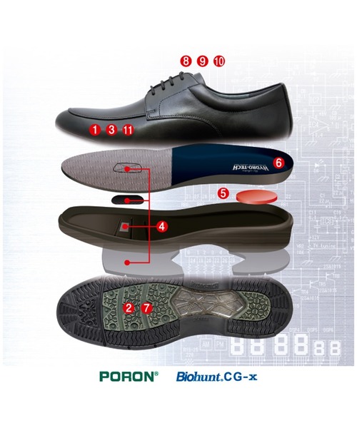 【セール】【HYDRO TECH BLACK COLLECTION】 防水防滑ビジネスシューズ（ドレスシューズ）｜HYDRO-TECH（ハイドロテック）