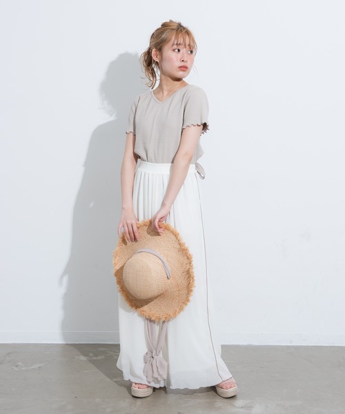 VANNIE U（ヴァニーユー）の「バックリボンカットソー（Tシャツ/カットソー・レディース・ブラック/ホワイト/ベージュ・FREE）」の21枚目の写真