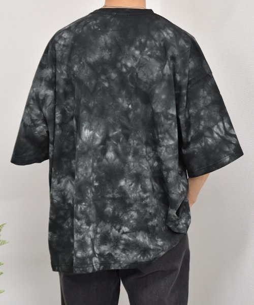 kutir（クティール）の「タイダイ柄ビッグTシャツ（Tシャツ/カットソー・メンズ・ベージュ/ネイビー/ブラック・LARGE/MEDIUM）」の5枚目の写真