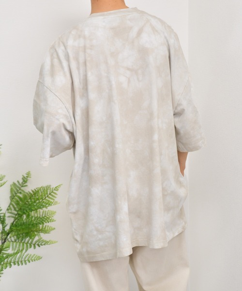 kutir（クティール）の「タイダイ柄ビッグTシャツ（Tシャツ/カットソー・メンズ・ベージュ/ネイビー/ブラック・LARGE/MEDIUM）」の14枚目の写真